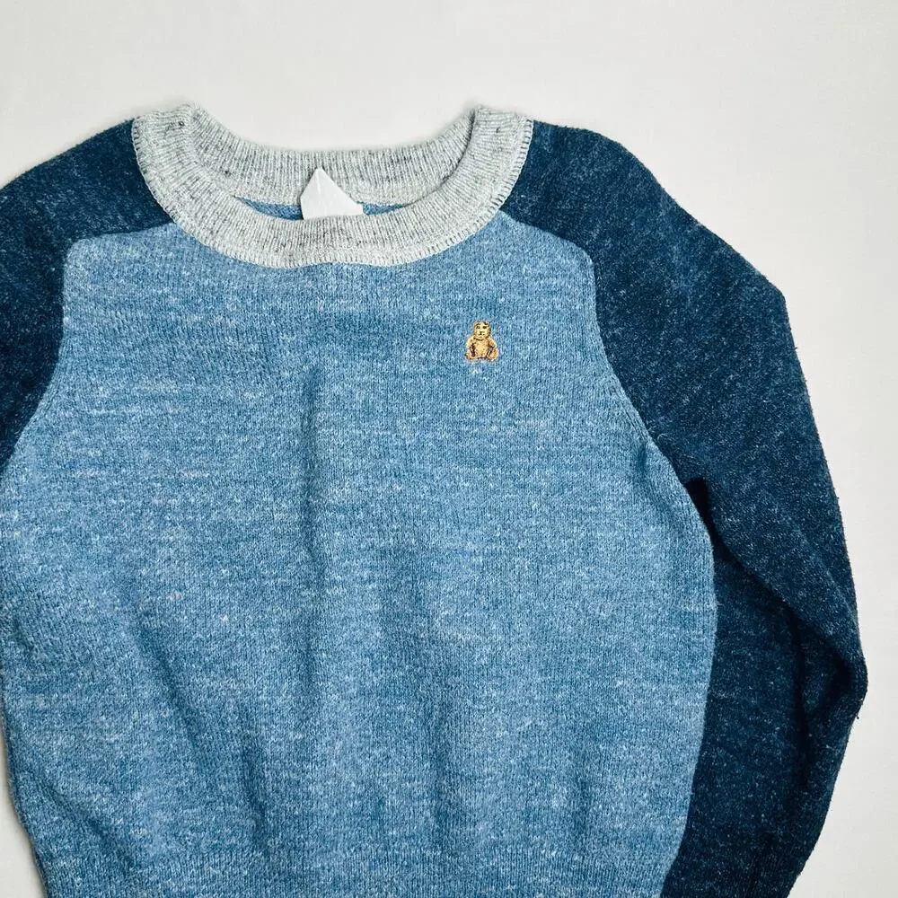 Baby Gap Blue Color Block Pullover Sweater Sz 3